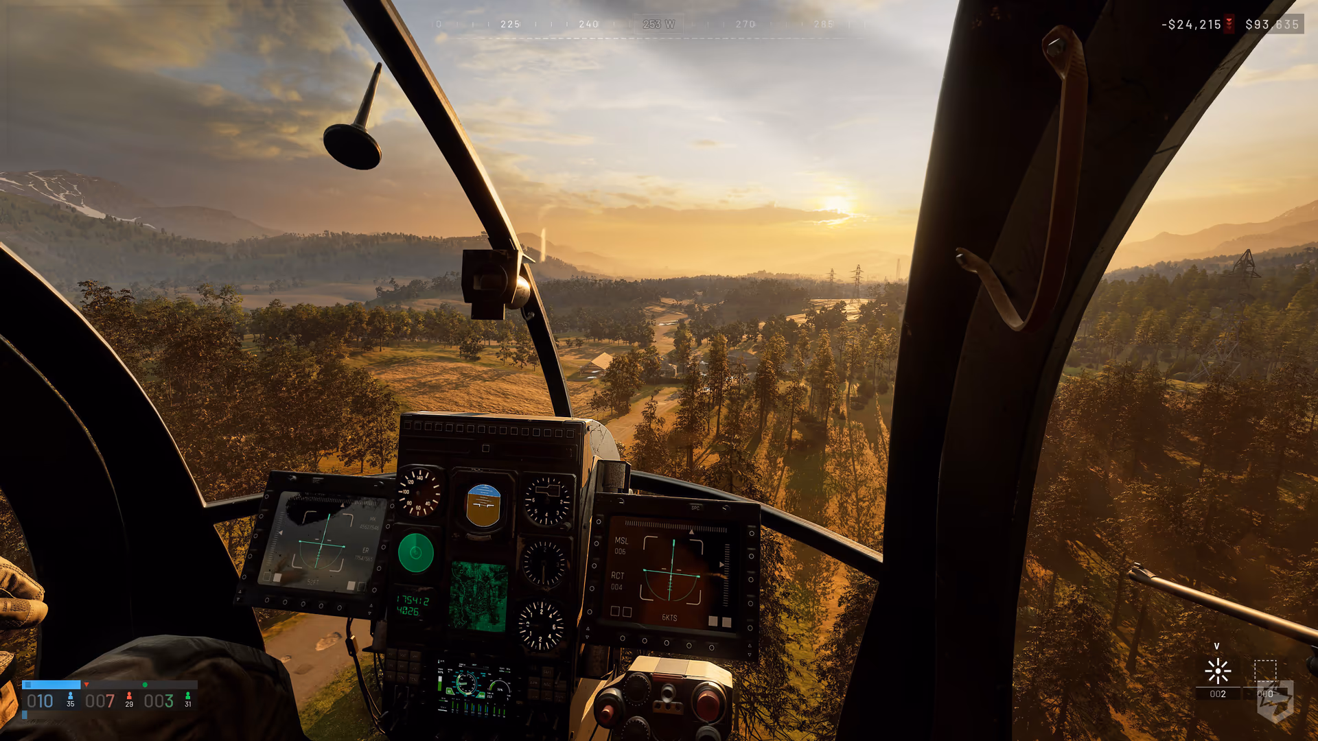 Official WARDOGS scene showing a military helicopter above a combined-arms battlefield